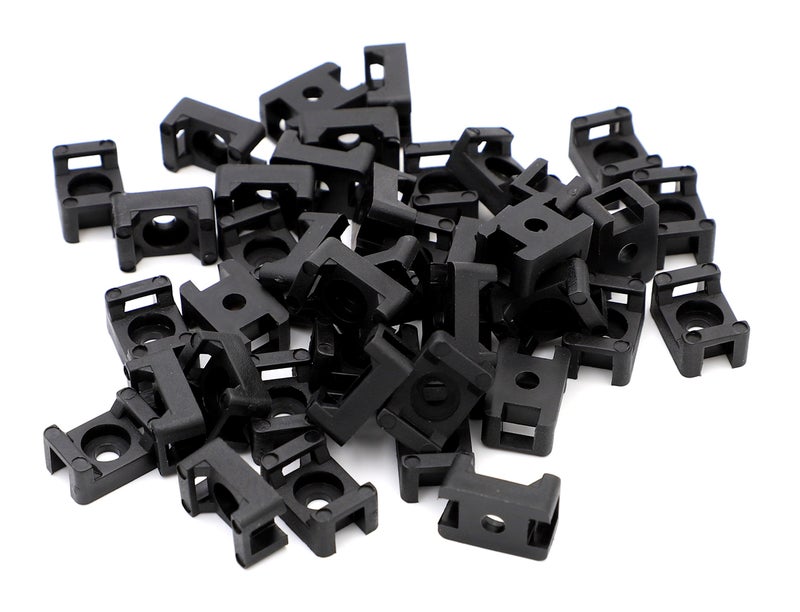 Iexcell 100 Pcs Black 4.5Mm Cable Tie Base Saddle Type Mount Wire Holder - Image 1